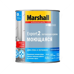 Краска для стен и потолков латексная Marshall Export-2 глубокоматовая база BC 0,9 л.
