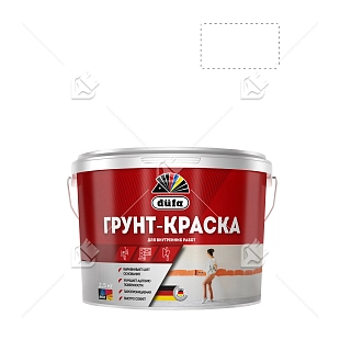 Краска грунтовочная водно-дисперсионная Dufa Грунт-краска белая 2,5 л