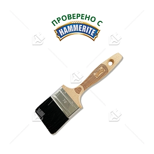 Кисть плоская Handmaler PRO YELLOW черная смешанная щетина буковая ручка 70 мм.